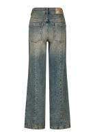 Straight-fit jeans with rhinestones