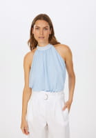 Neckholder top in flowing crepe