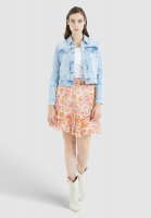Mini skirt with floral print