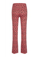 cropped trousers with jacquard pattern