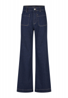 Flared jeans with patch pockets