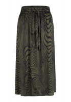 Midi skirt with abstract line print