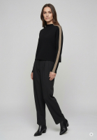 Sweater with contrasting stripes