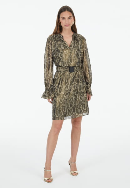 Dress in sparkling animal print