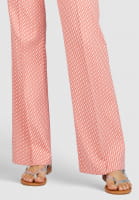 Flared pants in graphic jacquard