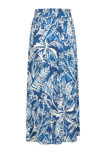 Maxi skirt with tropical print