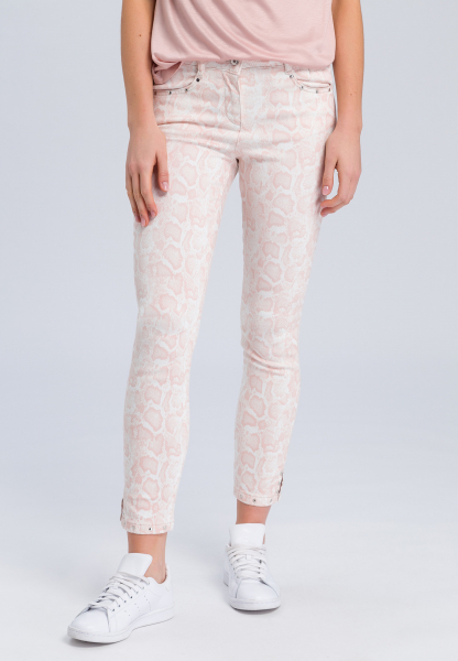 Jeans with light snake print