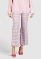 Cropped trousers in graphic jacquard