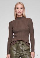 Turtleneck sweater in sparkling rib knit