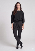Shirt with ribbed trim