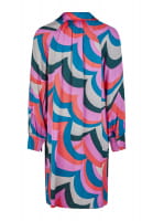 Dress in graphic wave print