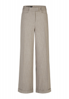 Pinstripe pants with cuffs