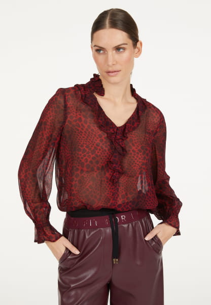 Bluse mit Reptilprint