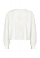 Batwing sweater with mesh sleeves