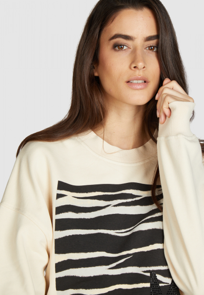 Sweatshirt mit Animal-Front-Print