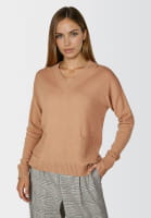 Cashmere sweater with patch pockets