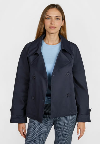 Caban jacket with adjustable hem