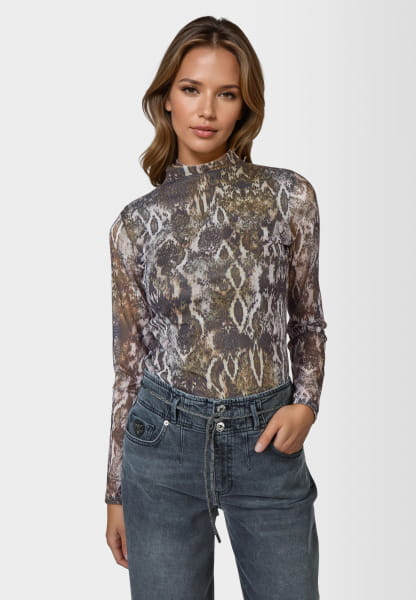 Shirt in Snake-Print
