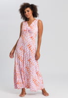 Jersey dress with batik print