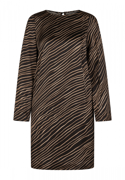 A-line dress with stripe print