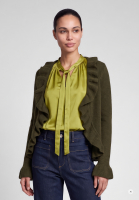 Strickjacke mit Rüschenkante