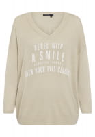 Lurex-Pullover mit Logo-Print
