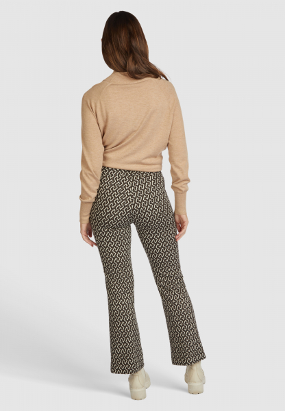 Jacquard trousers in recycled viscose blend