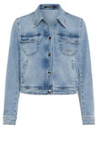 Denim jacket with medium blue wash