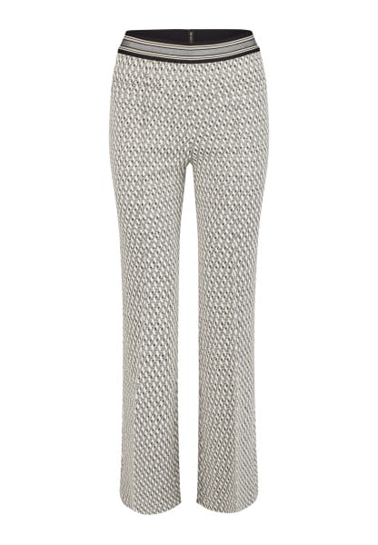 Flared pants in lurex jacquard