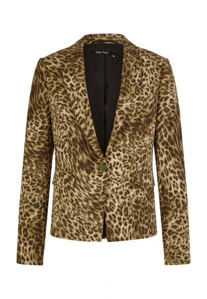 Einreihiger Blazer im Leoparden-Look
