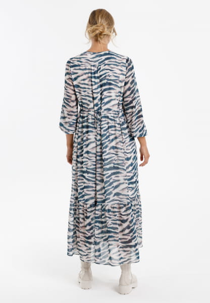 Maxi dress with organic leopard print