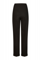 Shortened trousers in soft double fabric