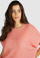 Linen sweater with ribbing