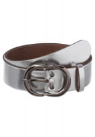 Belt In metallic silver