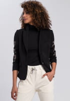 Blazer made from crease-resistant material with typo print