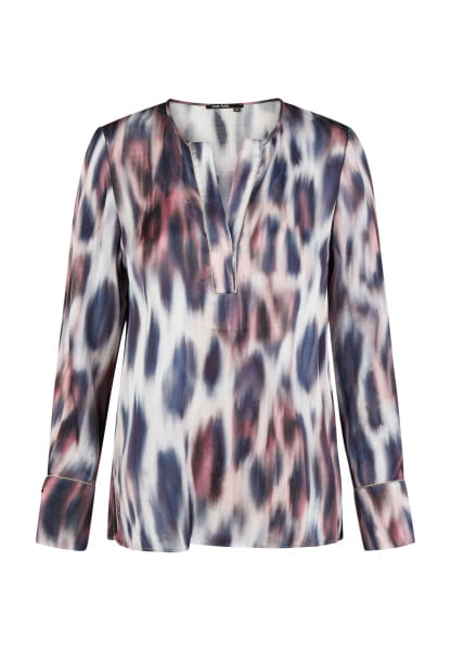 Tunic blouse in leopard print