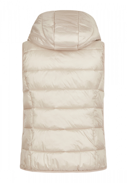 Quilted vest from satin