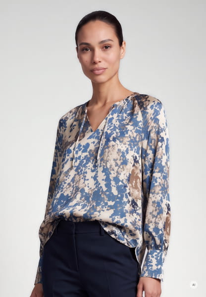 Raglan blouse with print