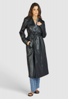 Maxi coat made from vegan leather