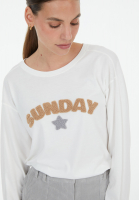 Shirt with terrycloth appliqué
