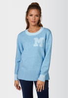 Pullover mit M-Intarsie