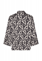 Bluse mit grafischem Print