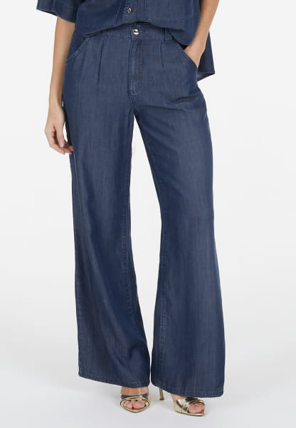 Hose aus Tencel in Jeansoptik
