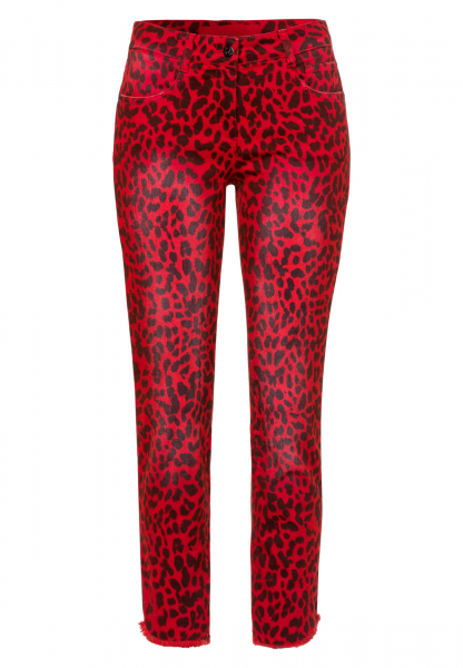 Jeans with leopard print