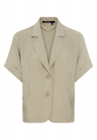 Short blazer in shiny twill