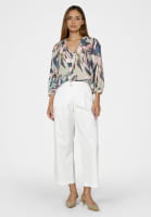 Raglan blouse with leaf print