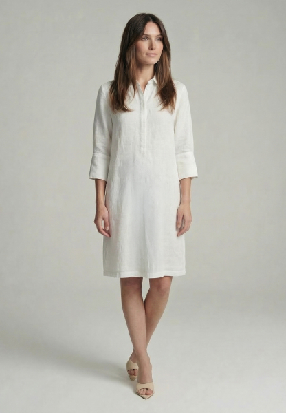 Leinenkleid mit Hemdkragen