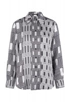 Blouse with art deco print