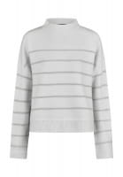 Turtle sweater with lurex stripes