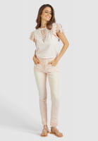 T-shirt with lace sleeves